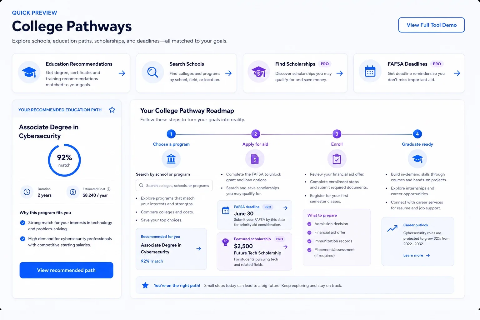 College Pathways enlarged quick preview